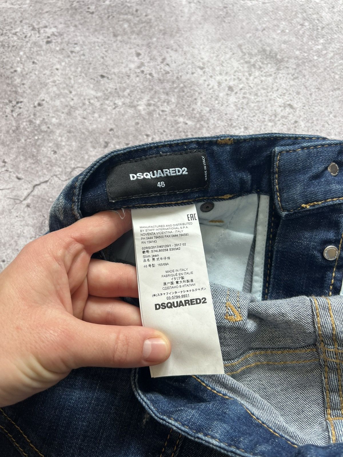 Dsquared2 Dsquared2 Men's Distressed Denim Jeans Slim Size US 32 / EU 48 - 15 Thumbnail