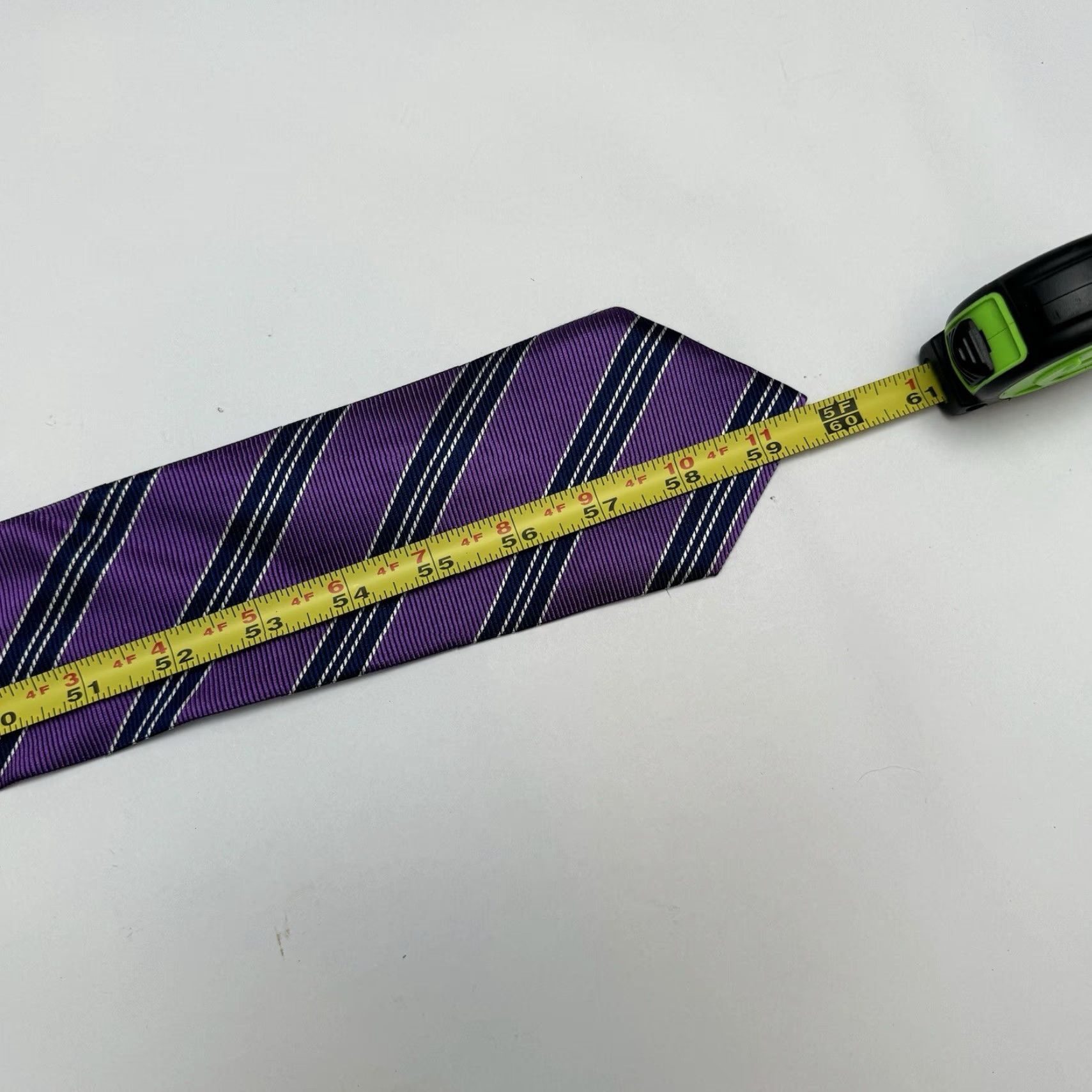 Brooks Brothers Brooks Brothers Tie Silk Striped Purple Navy Made in USA 3.5"x60" Mens Size ONE SIZE - 7 Thumbnail