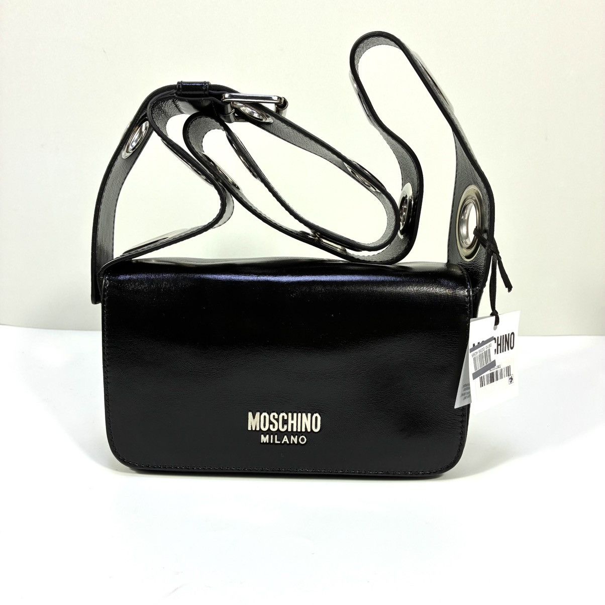 Moschino Moschino Couture Metal Logo Crossbody Shoulder Bag Black NWT Size ONE SIZE - 1 Thumbnail