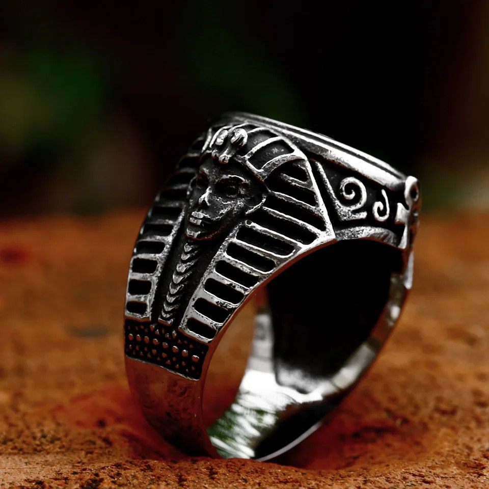 Jewelry × Vintage SIZE 10 316L Stainless Steel Eye of Horus Ancient Egypt Ring Size ONE SIZE - 6 Thumbnail