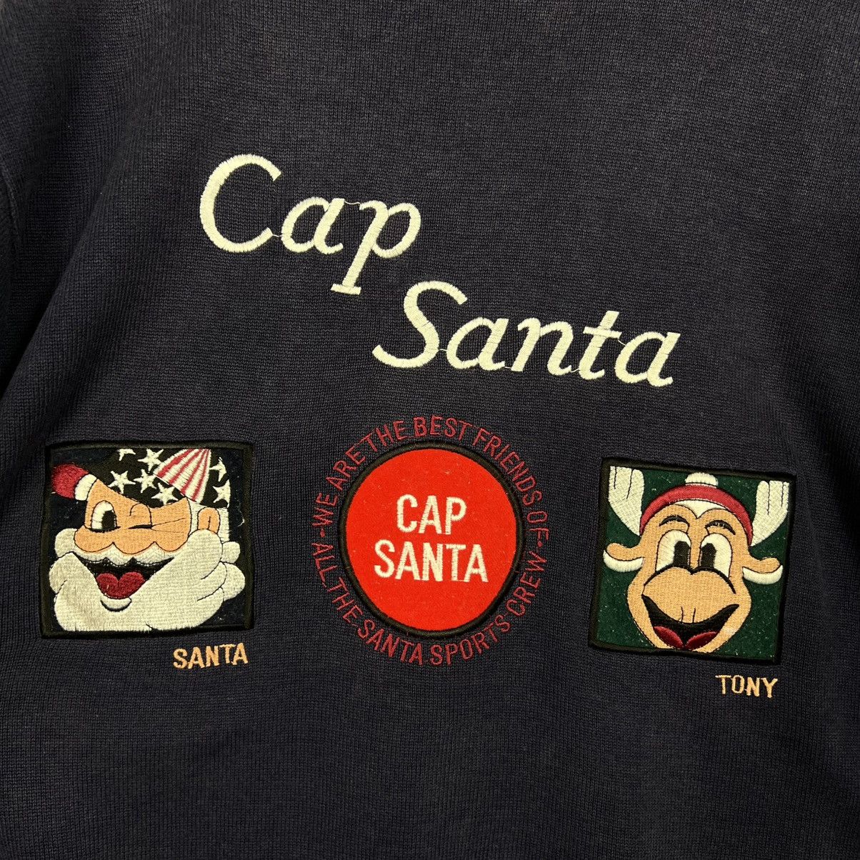Vintage CAP SANTA Embroidery Big Logo Sweatshirt #3973-C181