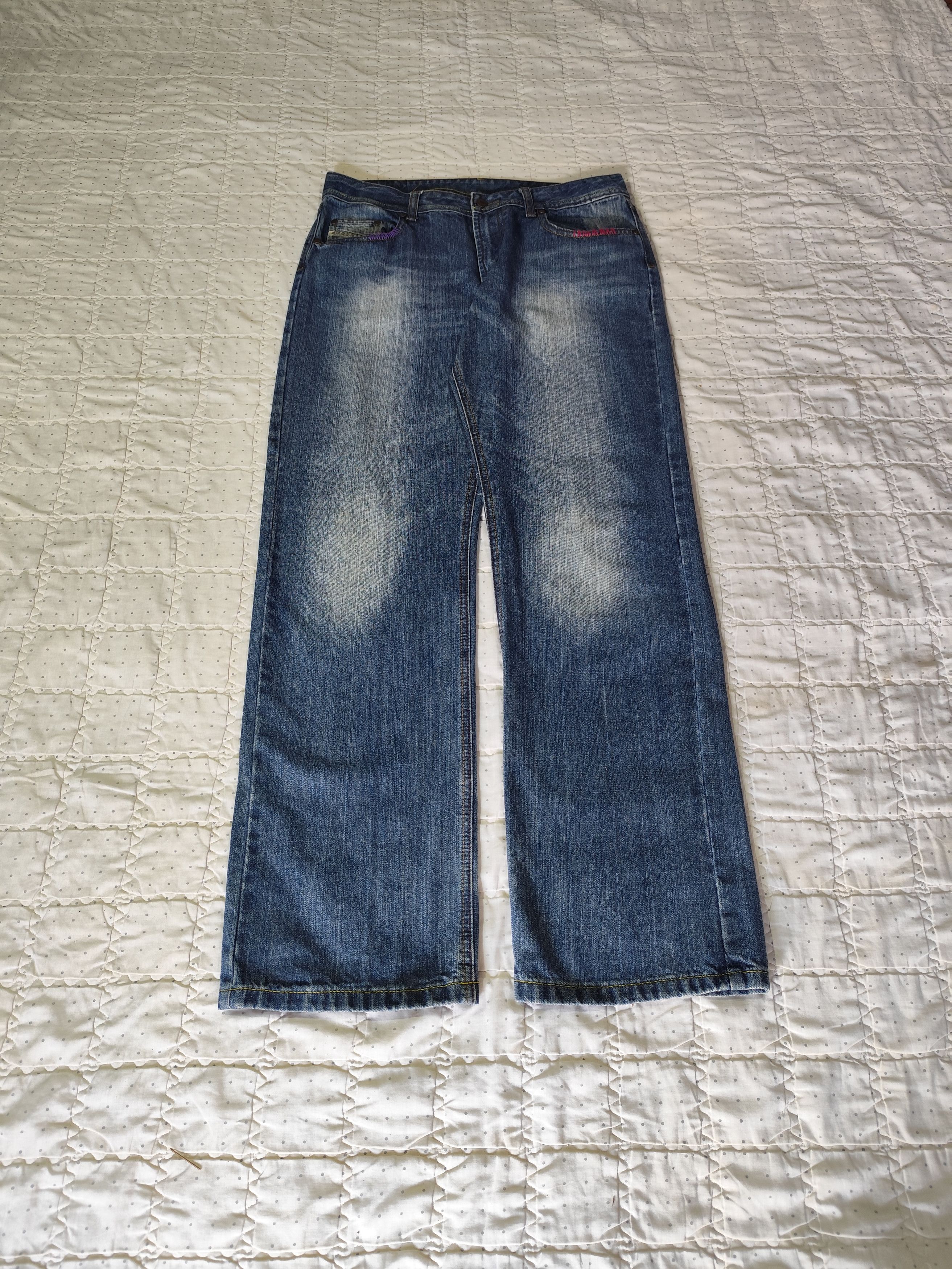 Japanese Brand Vintage Bodymaker Loose Washed Denim J018 Size 31" - 1 Thumbnail