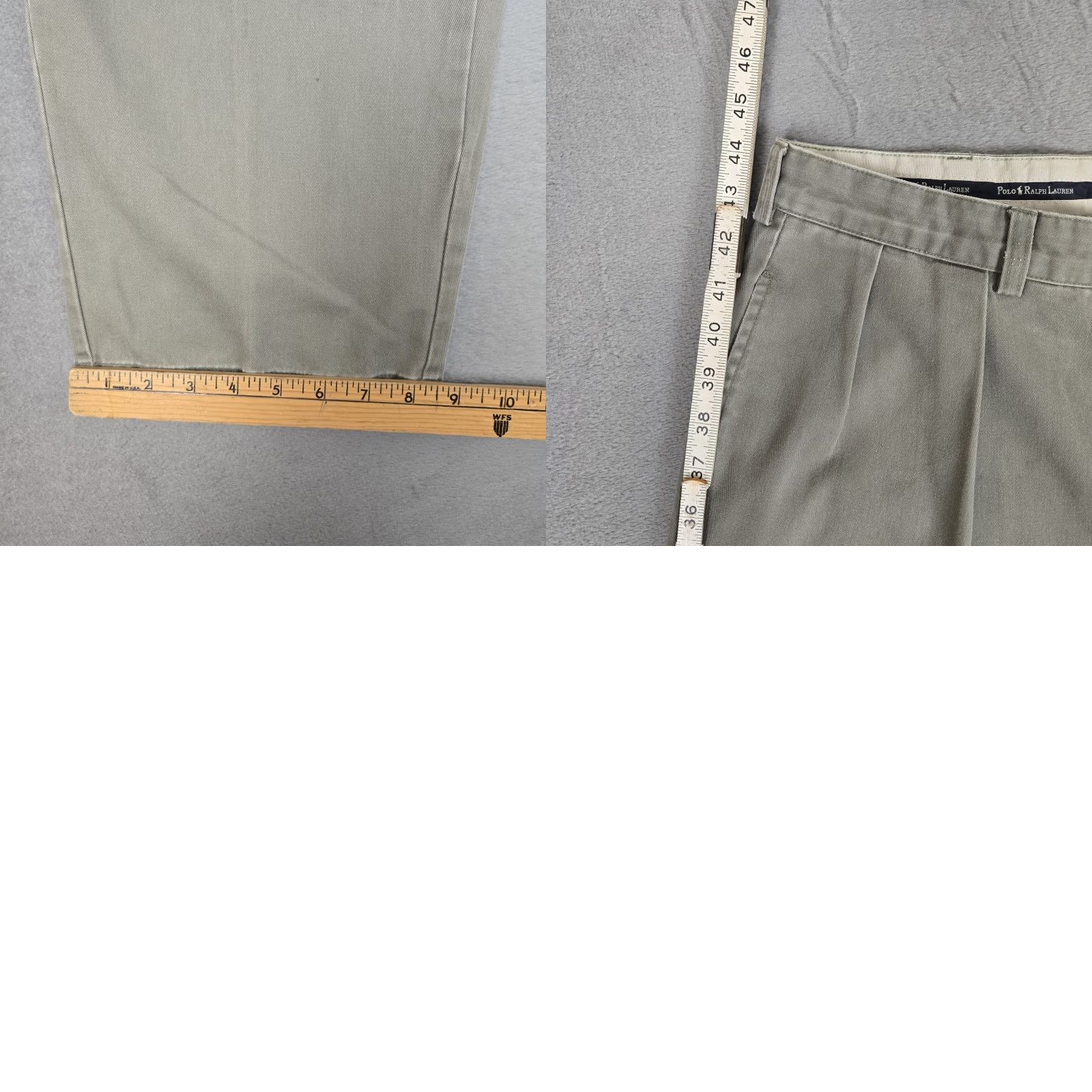 VTG Polo Ralph Lauren Andrew Double Pleated Chino Pants 35x34 