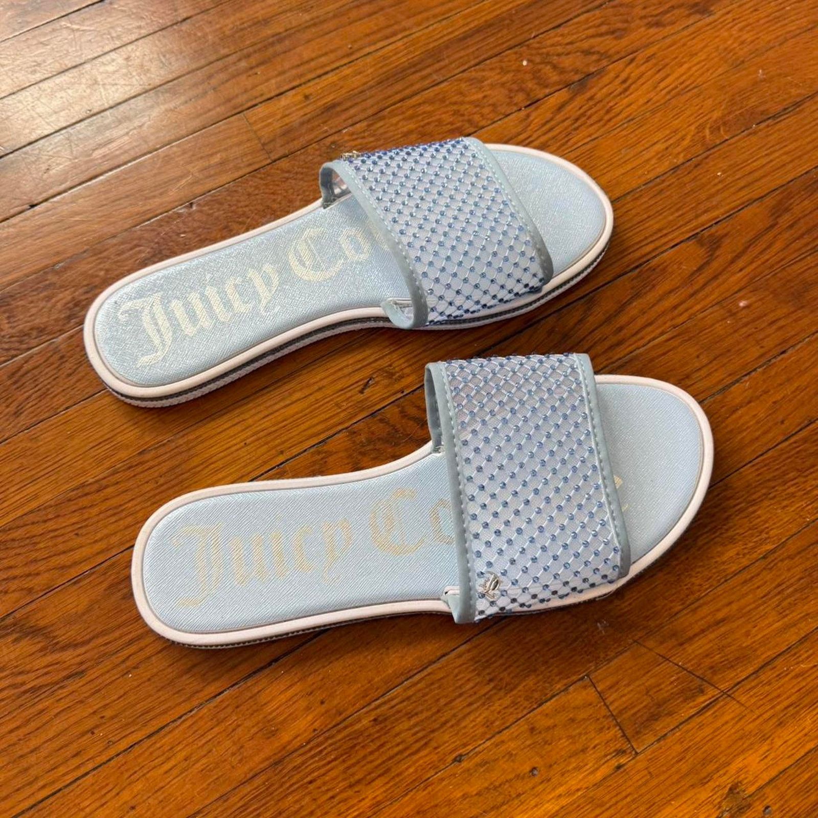 Juicy Couture ✿ y2k juicy couture mesh rhinestone slide sandals ⋆ Size US 9.5 / IT 39.5 - 1 Thumbnail