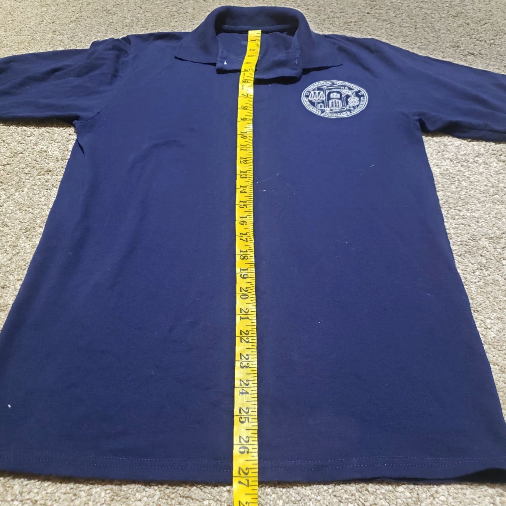 Vintage Central Virginia Criminal Justice Academy Blue Polo Shirt Adult Men's S Small Size US S / EU 44-46 / 1 - 6 Thumbnail