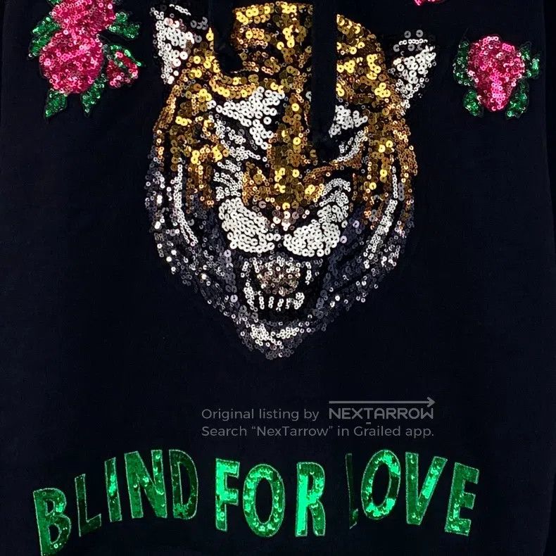 Gucci gucci Black flower tiger sequin cotton hooded long-sleeved Size US XS / EU 42 / 0 - 4 Thumbnail