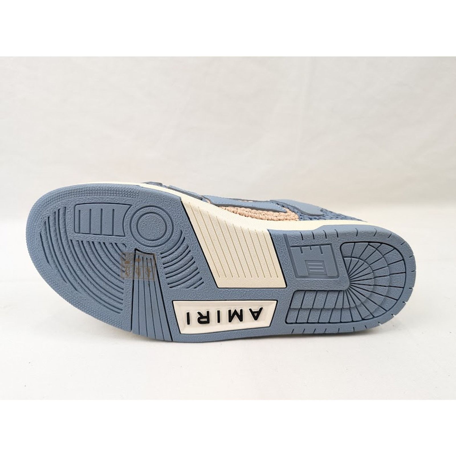 Amiri o1rshd1 Q: 2 / Raffia Skelton Low-Top Sneakers in Blue Size US 13 / EU 46 - 9 Thumbnail
