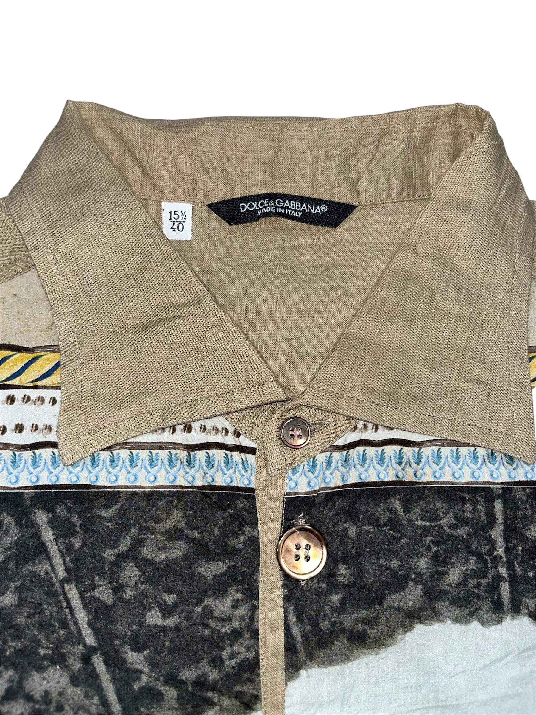Dolce & Gabbana 💥Rare💥Dolce & Gabbana SS14 Runaway Button Shirt Size US L / EU 52-54 / 3 - 8 Thumbnail