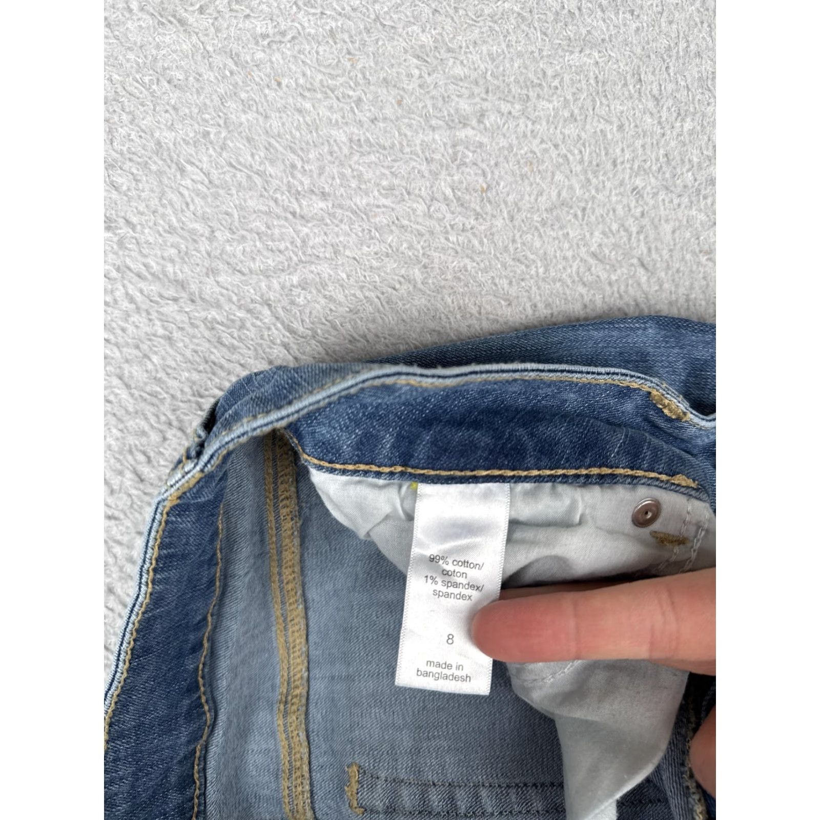 Vintage Maurices Jeans Womens 8 Blue Distressed Crop Straight Leg Mid Rise Denim Size 30" / US 8 / IT 44 - 7 Thumbnail