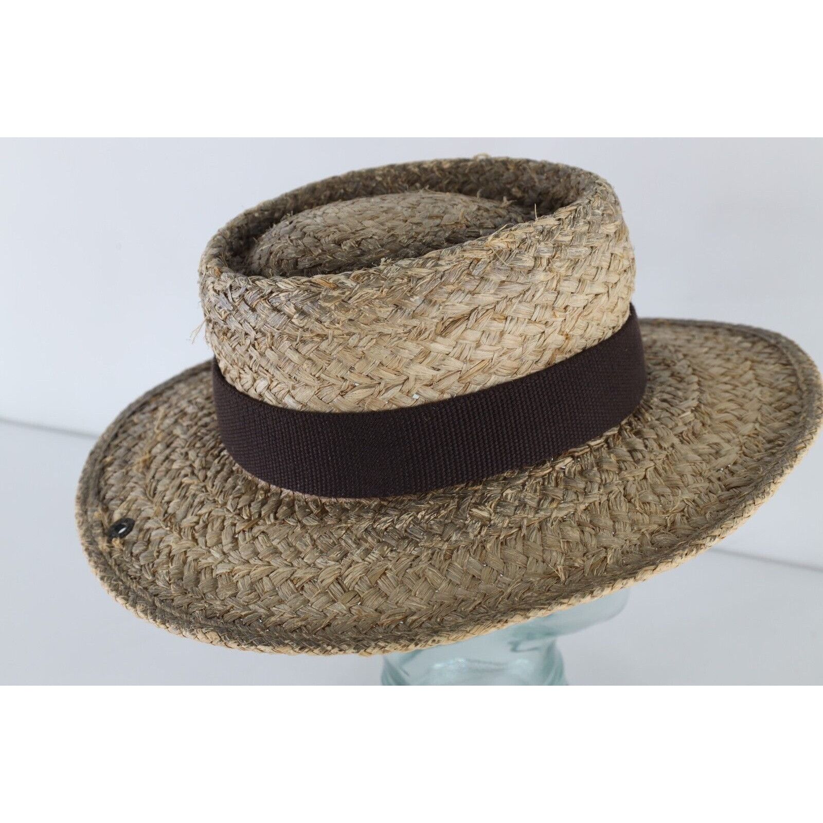 Vintage Vintage Peter Grimm True Character Natural Straw Golfing Hat Size ONE SIZE - 8 Thumbnail