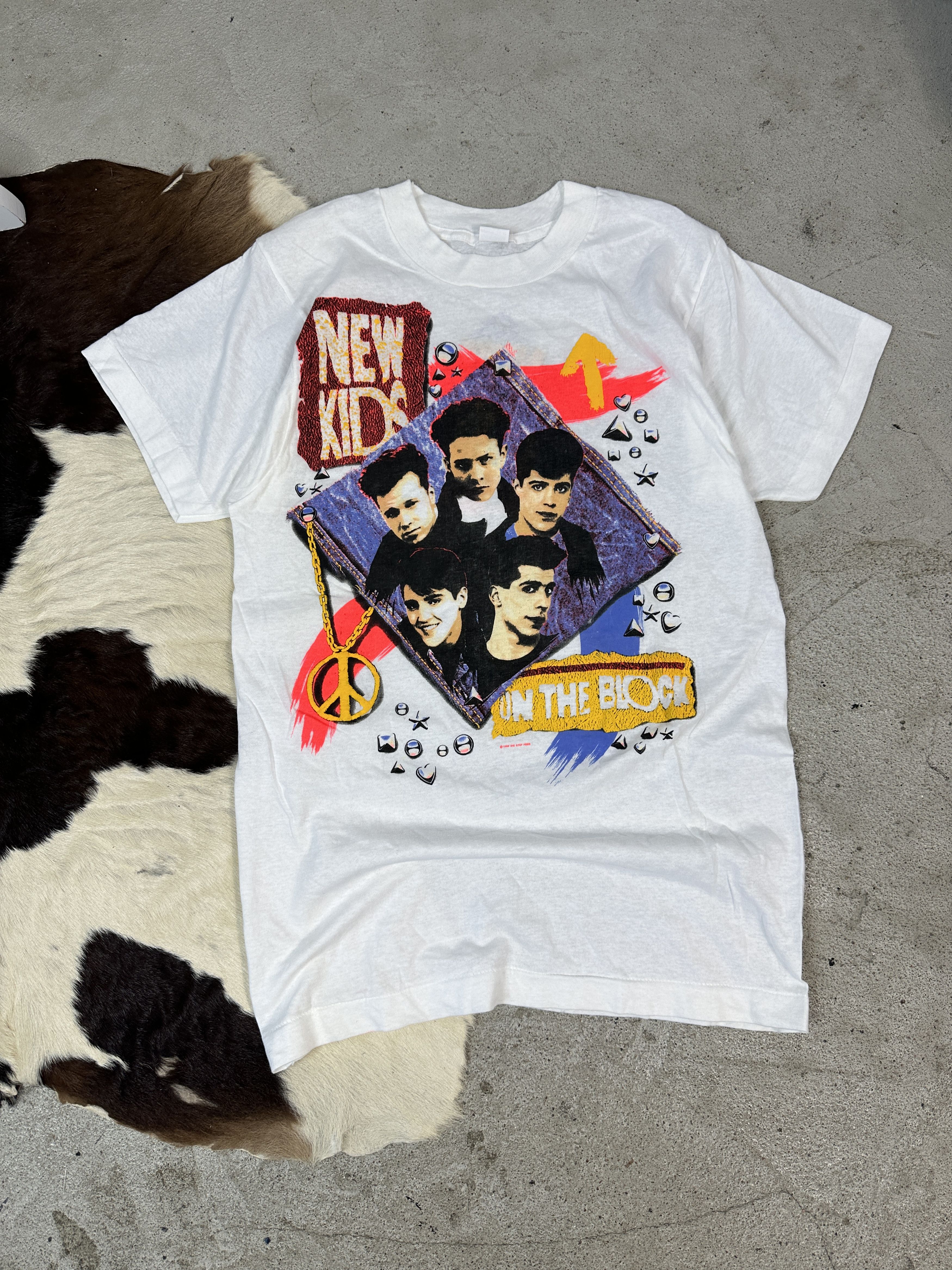 Vintage Vintage New Kids in the Block 80s t-shirt Size US M / EU 48-50 / 2 - 1 Thumbnail