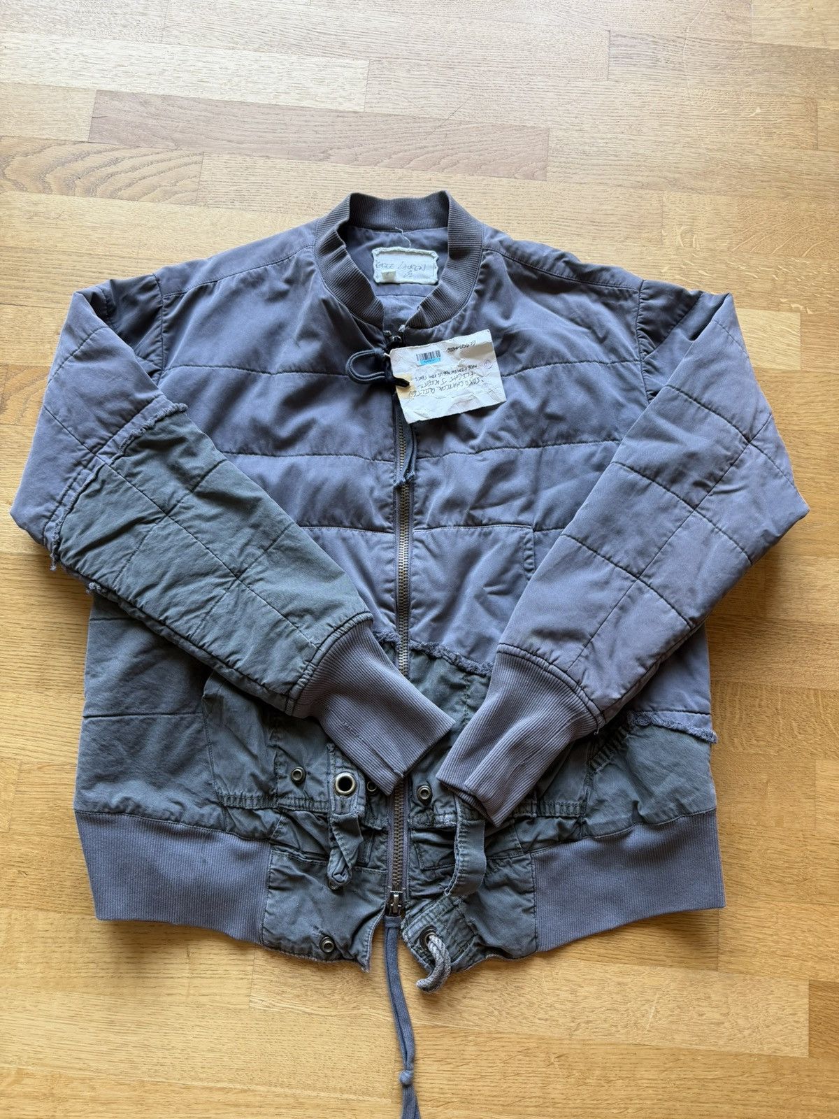 Greg Lauren NWOT 2500$ 50/50 Quilted Charcoal Flight Jacket Size US L / EU 52-54 / 3 - 1 Thumbnail