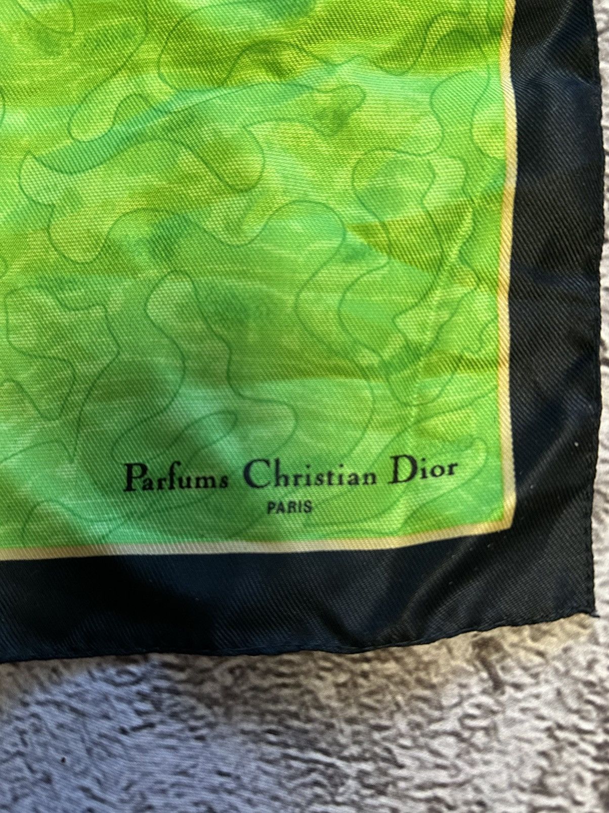 Christian Dior Monsieur Vintage Parfume Christian dior silk scarf green Size ONE SIZE - 4 Thumbnail