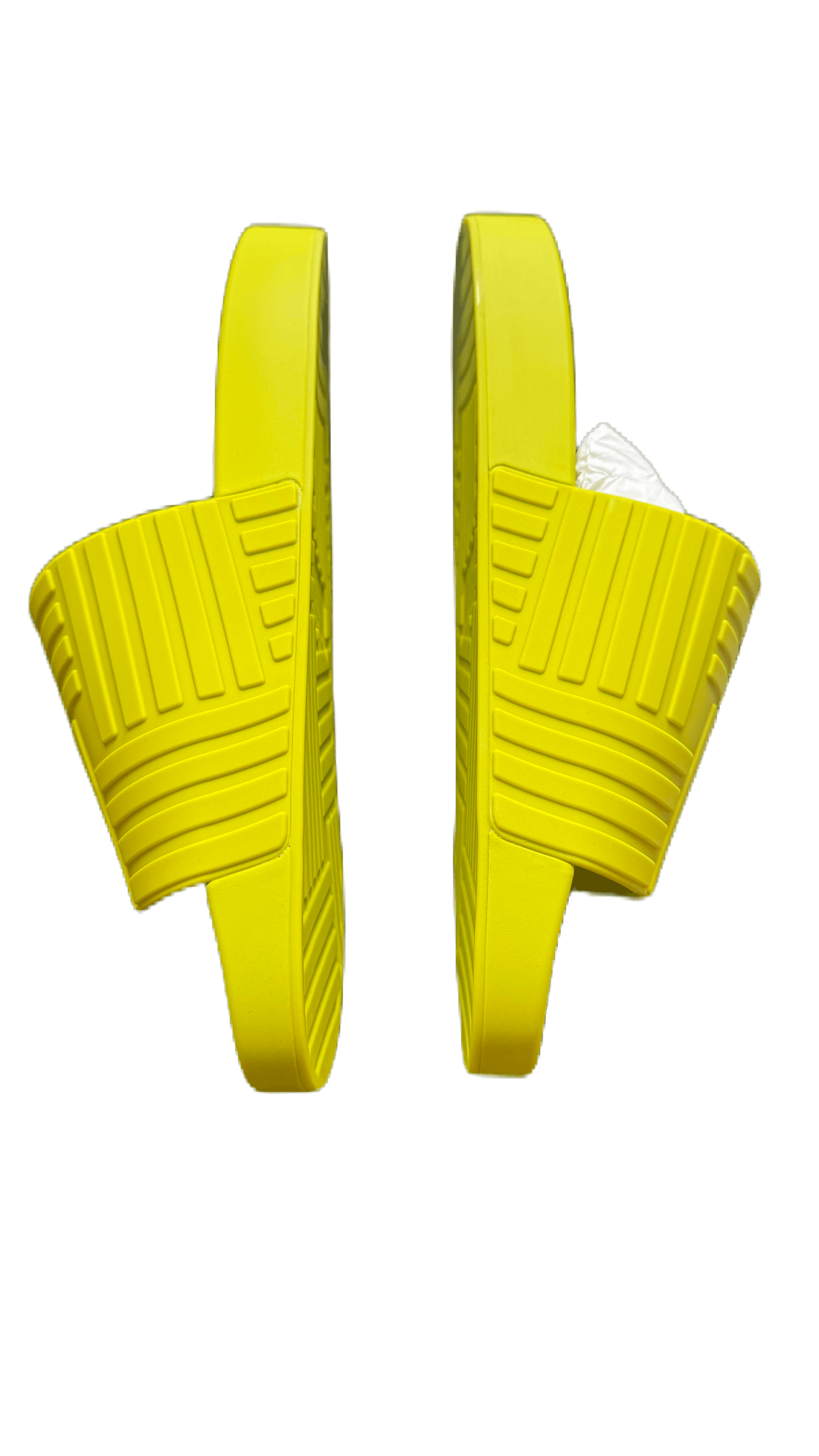 Bottega Veneta Bottega Checked Pool Side Sandals In Lemon Yellow Rubber Size US 10 / EU 43 - 3 Thumbnail