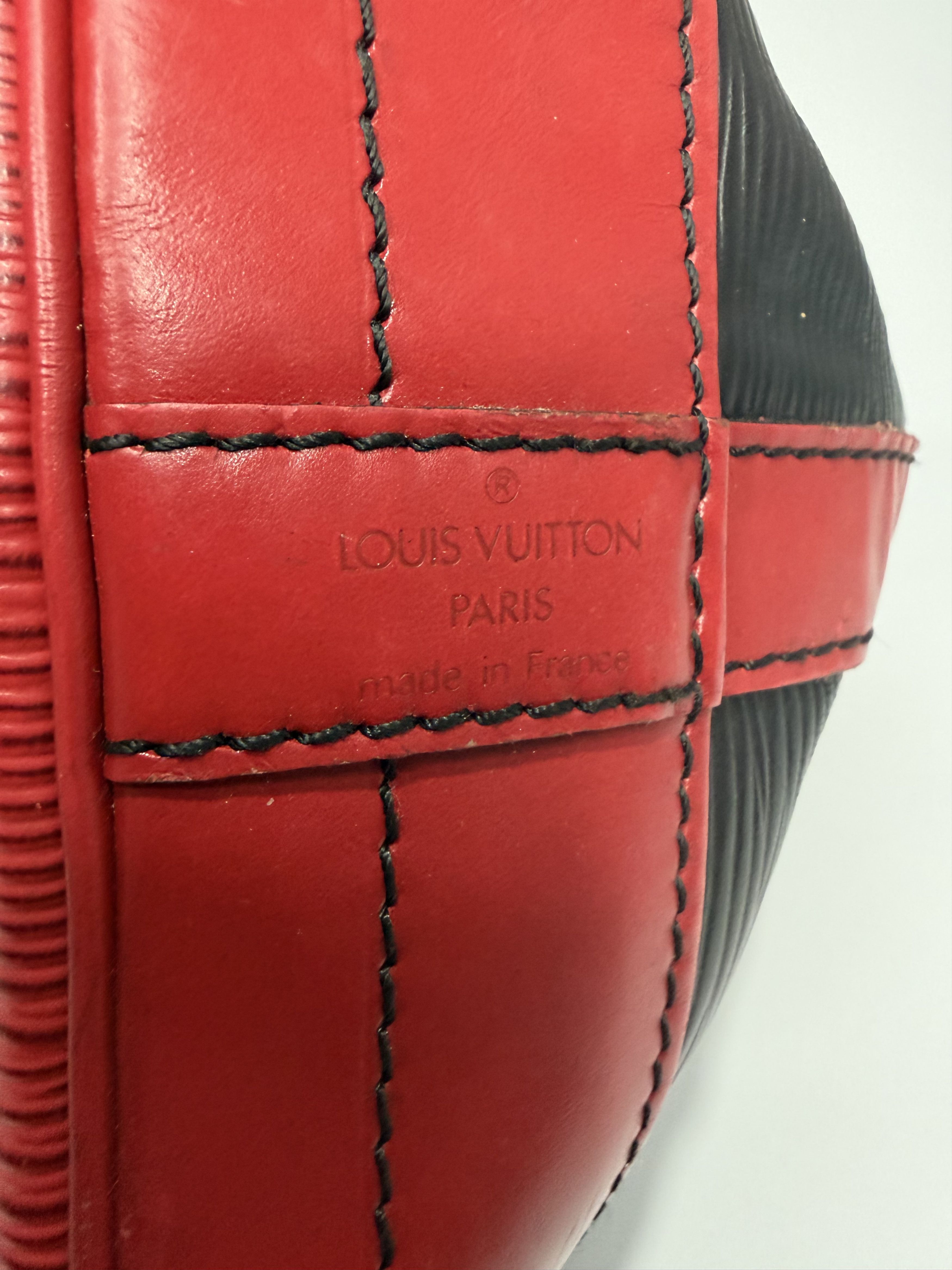 Louis Vuitton LOUIS VUITTON Black/Castilian Red Epi Leather Large Noe Bag Size ONE SIZE - 7 Thumbnail