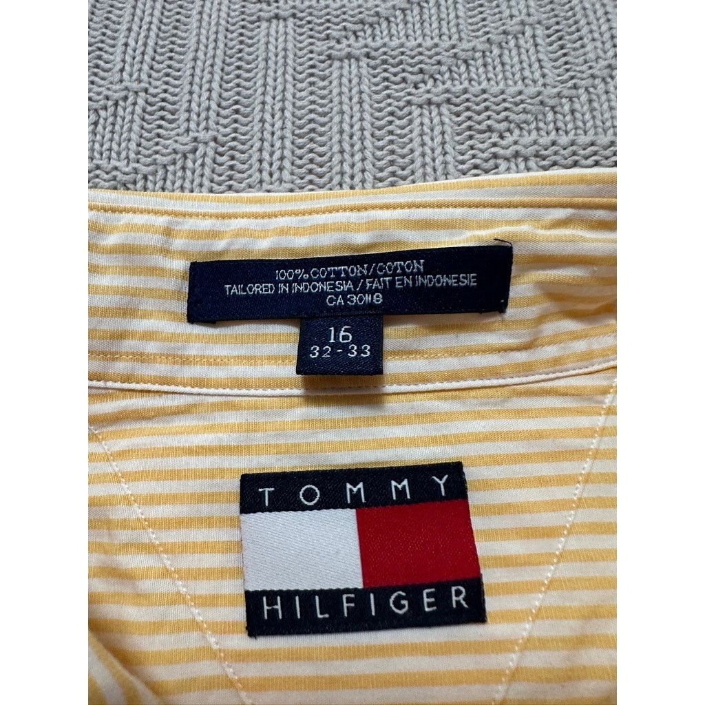 Tommy Hilfiger Tommy Hilfiger yellow striped button down size 16 Size US L / EU 52-54 / 3 - 5 Thumbnail