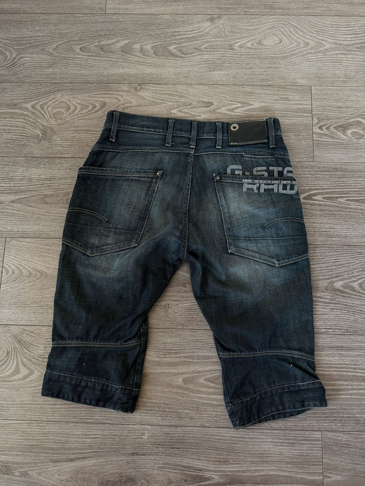 G-Star G Star Raw Denim Big Logo Embroidered Drip Shorts Size US 33 - 11 Thumbnail