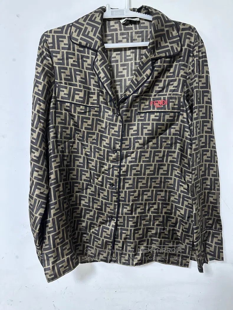 Fendi Fendi Double F Silk Shirt Size XS / US 0-2 / IT 36-38 - 1 Thumbnail