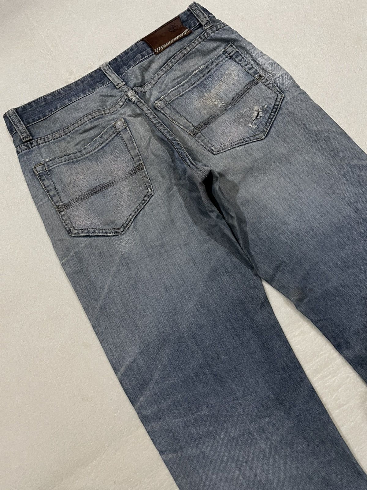 Timberland Vintage Timberland Mudwash Faded Distressed Ripped Jeans Size US 32 / EU 48 - 15 Thumbnail