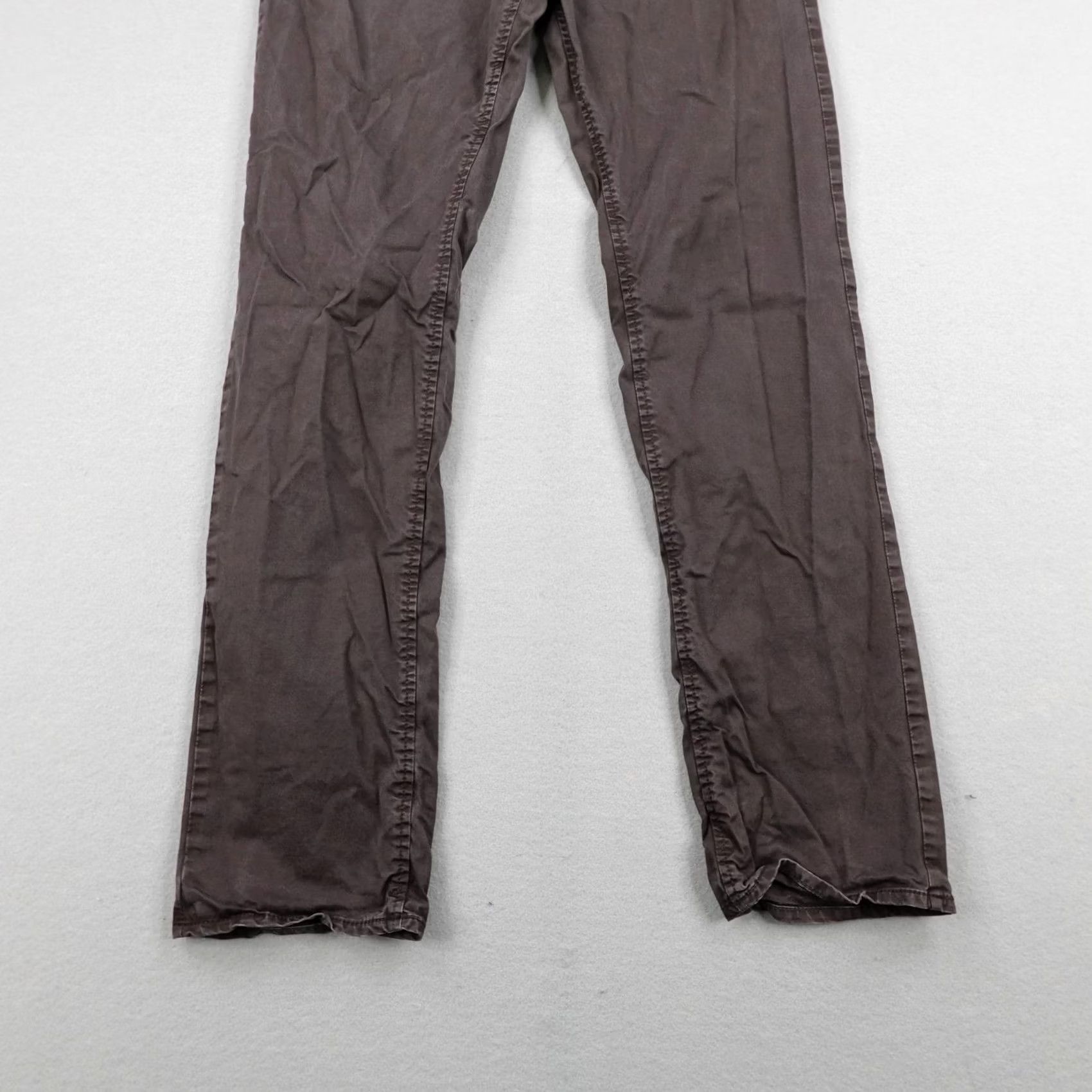 Hugo Boss Hugo Boss Mens 34R Brown Chino Slim Straight Twill Trousers Cotton Commute Pants Size US 34 / EU 50 - 3 Thumbnail