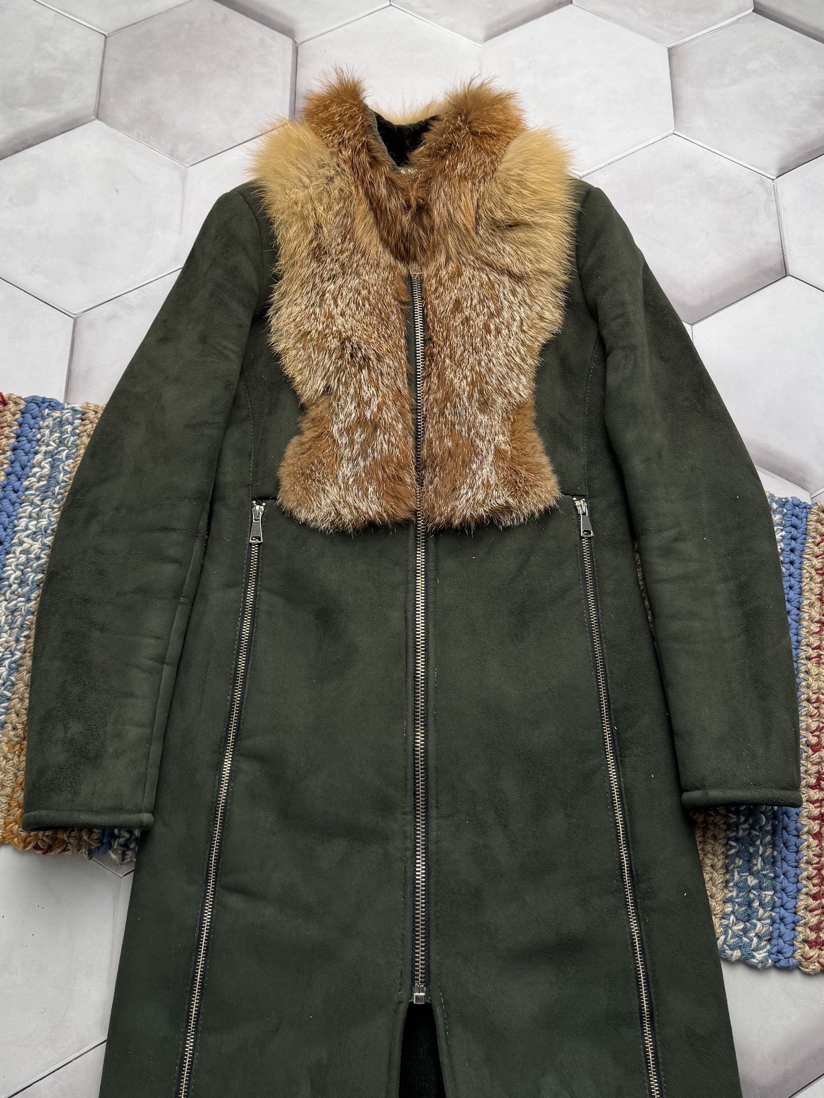 Vintage Vintage Faux Sheepskin Coat With Real Fur Details (E4) Size S / US 4 / IT 40 - 2 Thumbnail