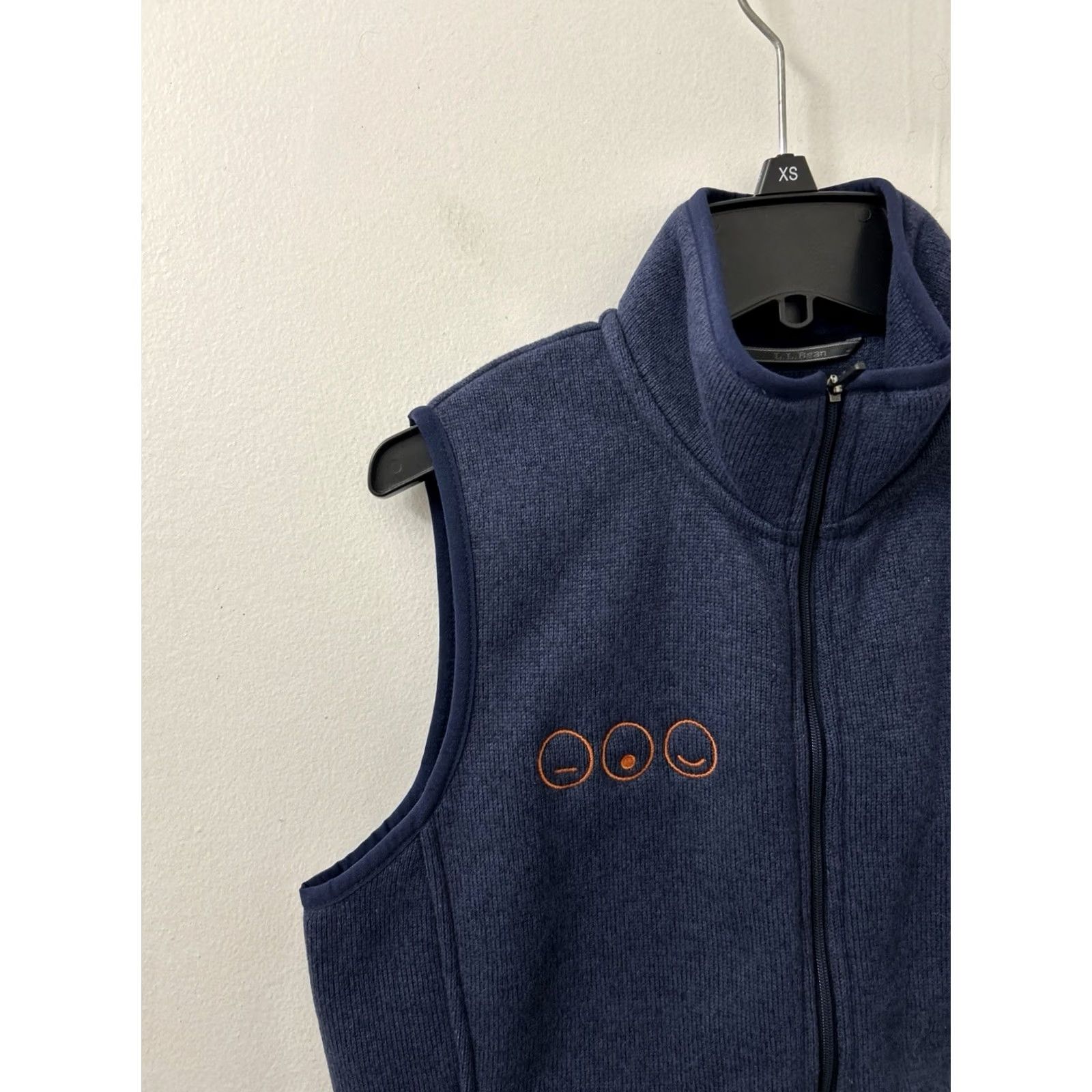 Vintage LL Bean Vest Womens Small Navy Blue Full Zip Pockets Fleece Lightweight Casual Winter Bodywarmer Size S / US 4 / IT 40 - 4 Thumbnail