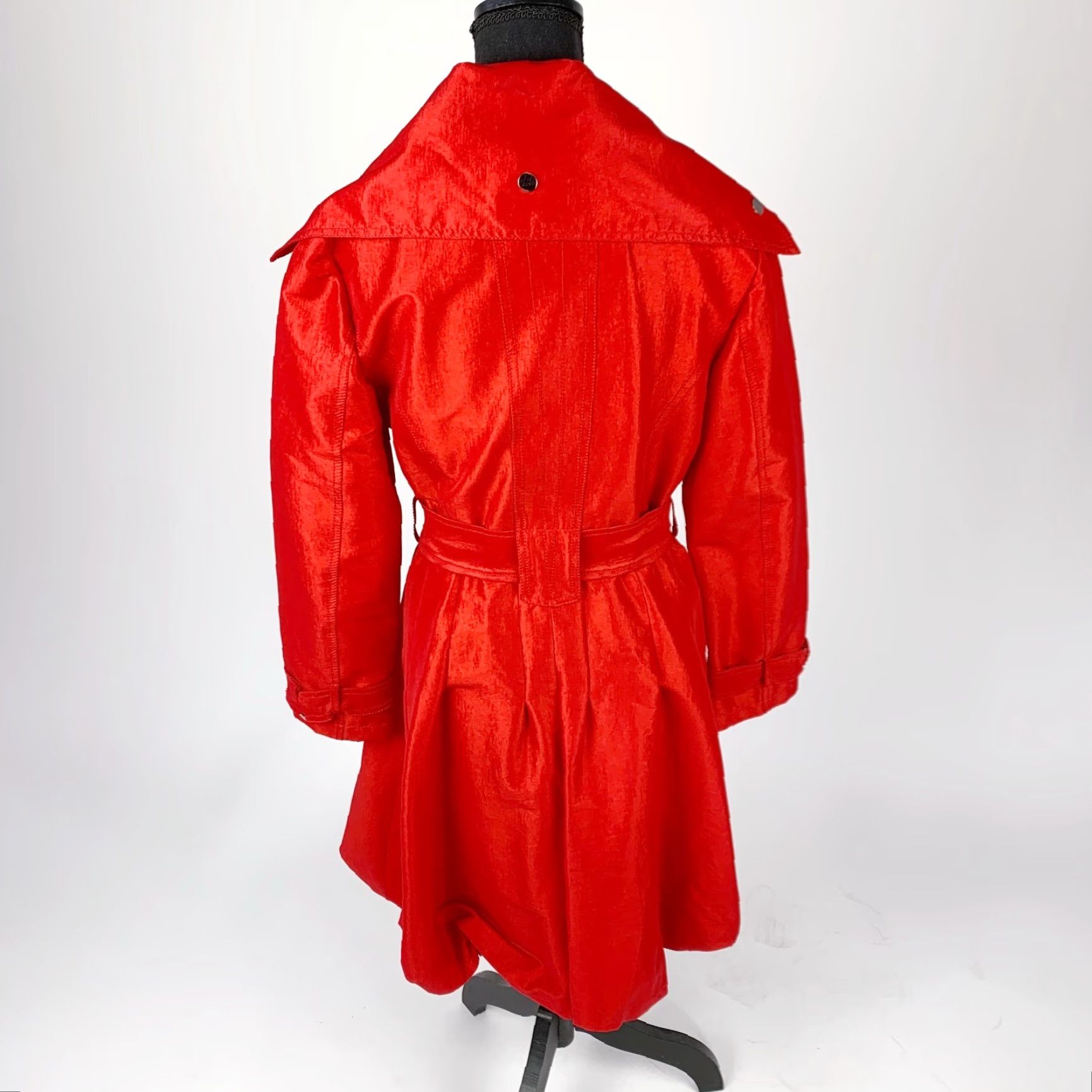 Vintage VINTAGE Due Per Due Oversized Structured Collar Red Belted Jacket Coat Small NWT Women Trench Coat Stories? Size S / US 4 / IT 40 - 6 Thumbnail