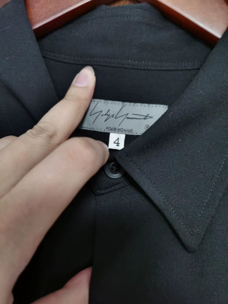 Yohji Yamamoto Yohji Yamamoto Yohji Yamamoto Black Shirt with Artistic De Size US M / EU 48-50 / 2 - 3 Thumbnail