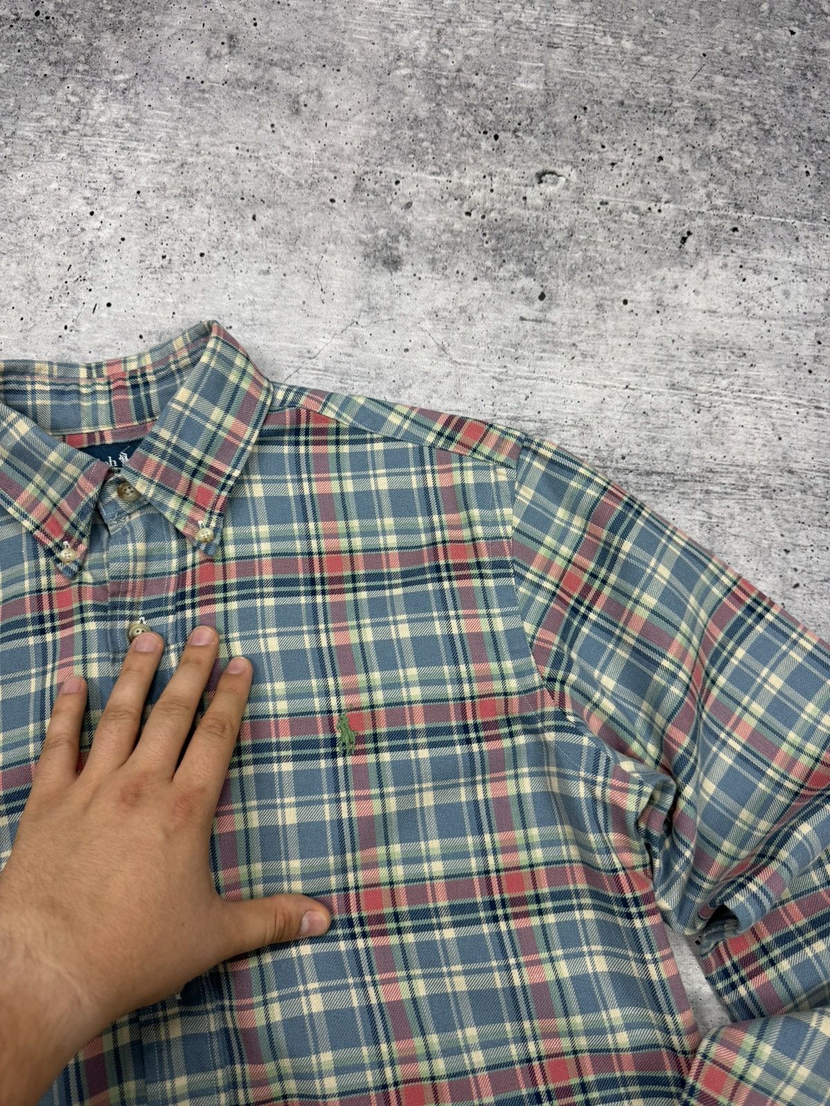 Polo Ralph Lauren × Vintage Vintage Y2K Style Ralph Lauren Plaid Checkered Flannel Shirt Size US S / EU 44-46 / 1 - 8 Thumbnail