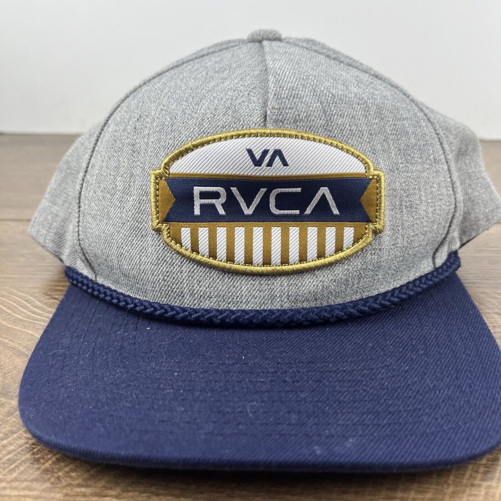 RVCA RVCA Snapback Hat RVCA Hat Gray Cap Adjustable Hat Gray Adul Size ONE SIZE - 6 Thumbnail
