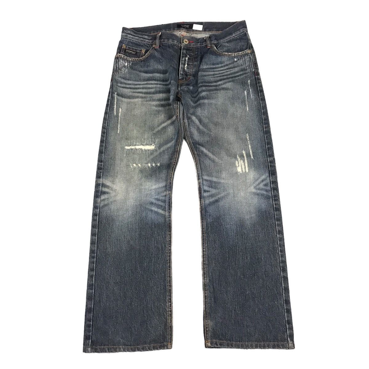 BURBERRY DISTRESSED DENIM JEANS PANTS
