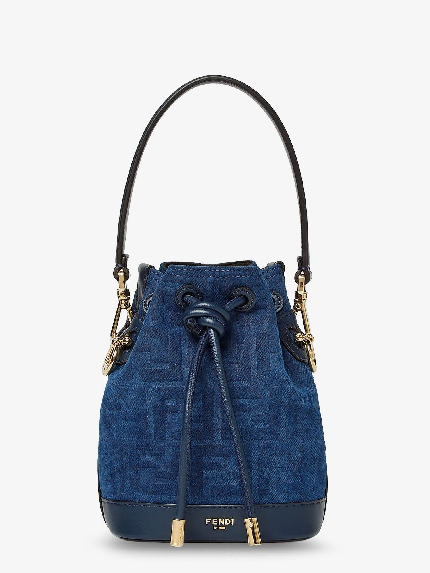 Fendi Mon Tresor Ff Flocked Denim Crossbody Bag Size ONE SIZE - 1 Thumbnail