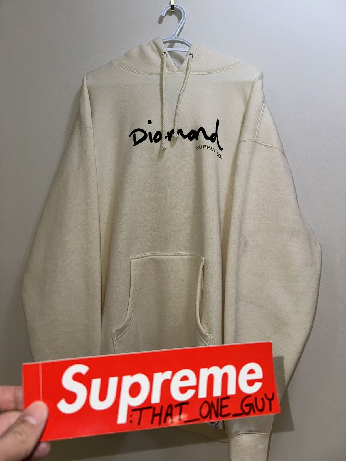 Diamond Supply Co. Diamond Supply Co. Off-White Logo Hoodie XXL Size US XXL / EU 58 / 5 - 7 Thumbnail