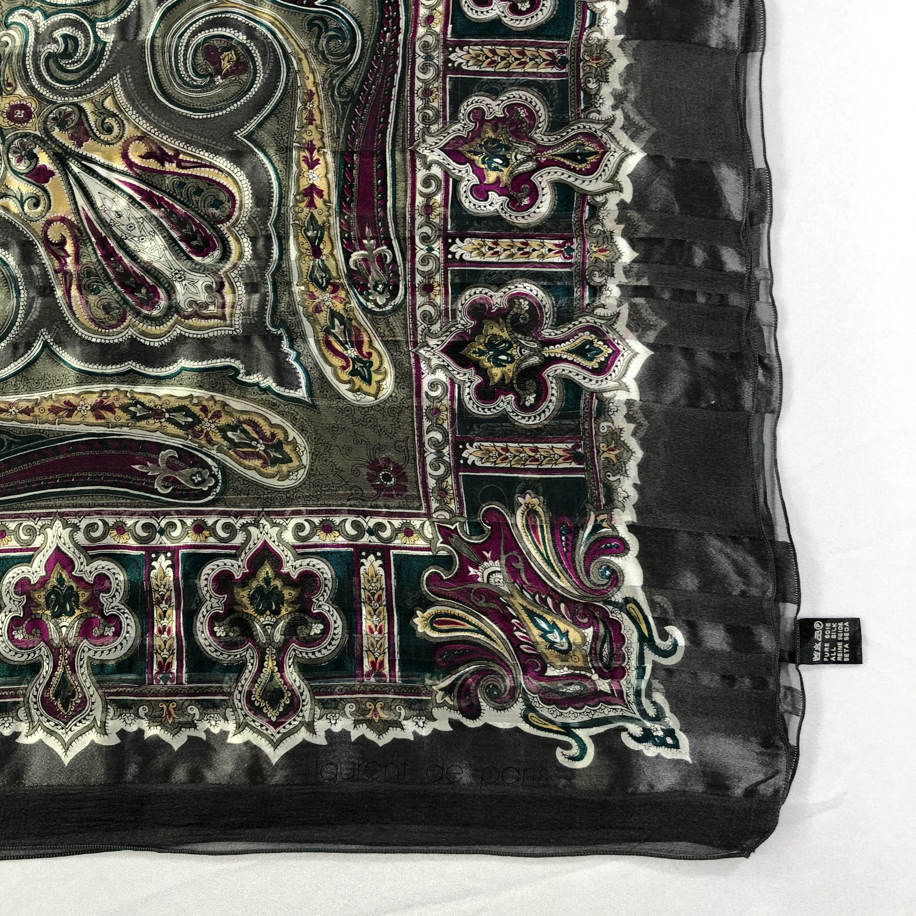 Vintage Vintage Silk Scarf Size ONE SIZE - 4 Thumbnail