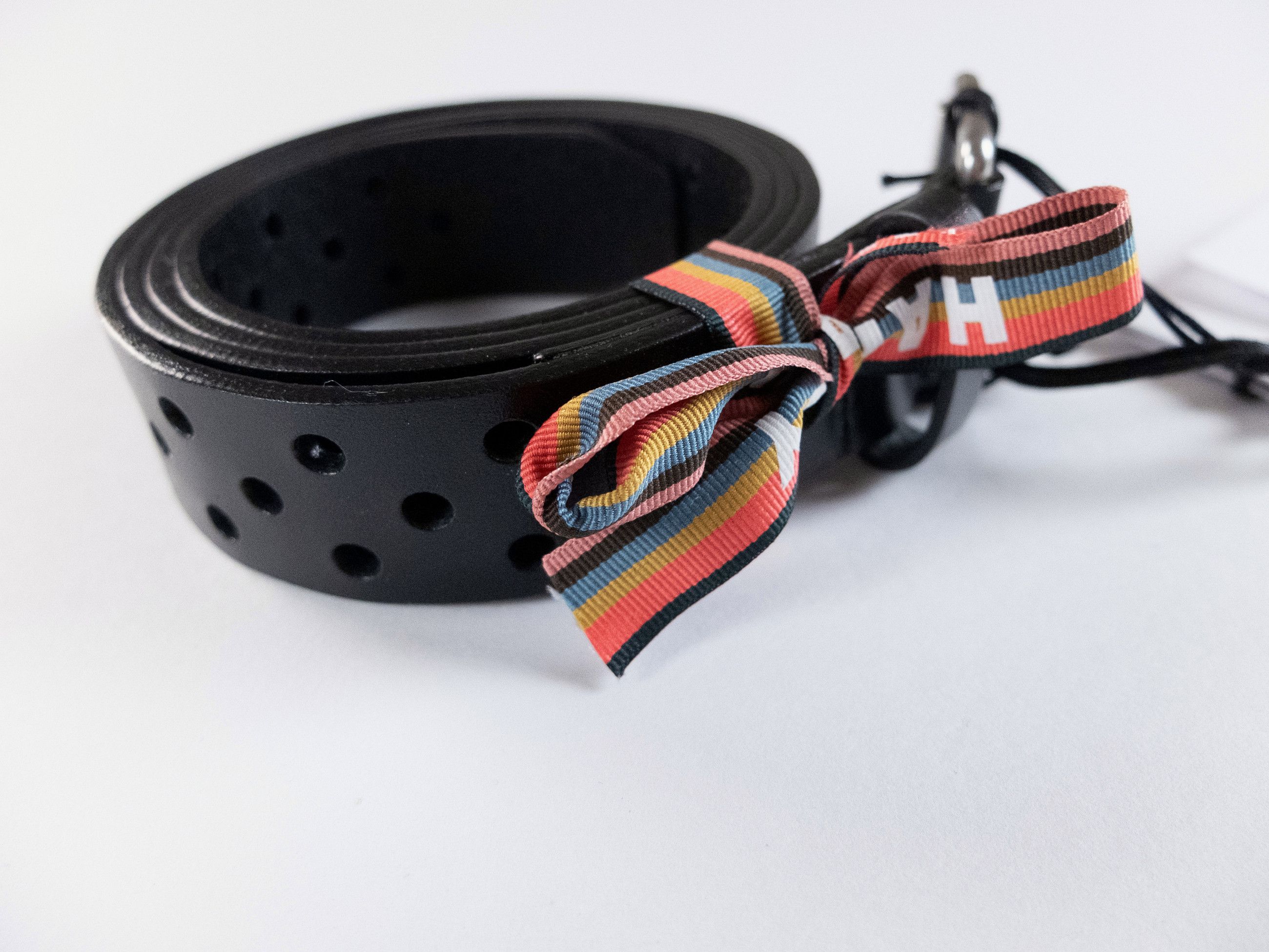 Paul Smith PAUL SMITH black perforated leather belt Size 90 / 34 Size 34 - 2 Thumbnail