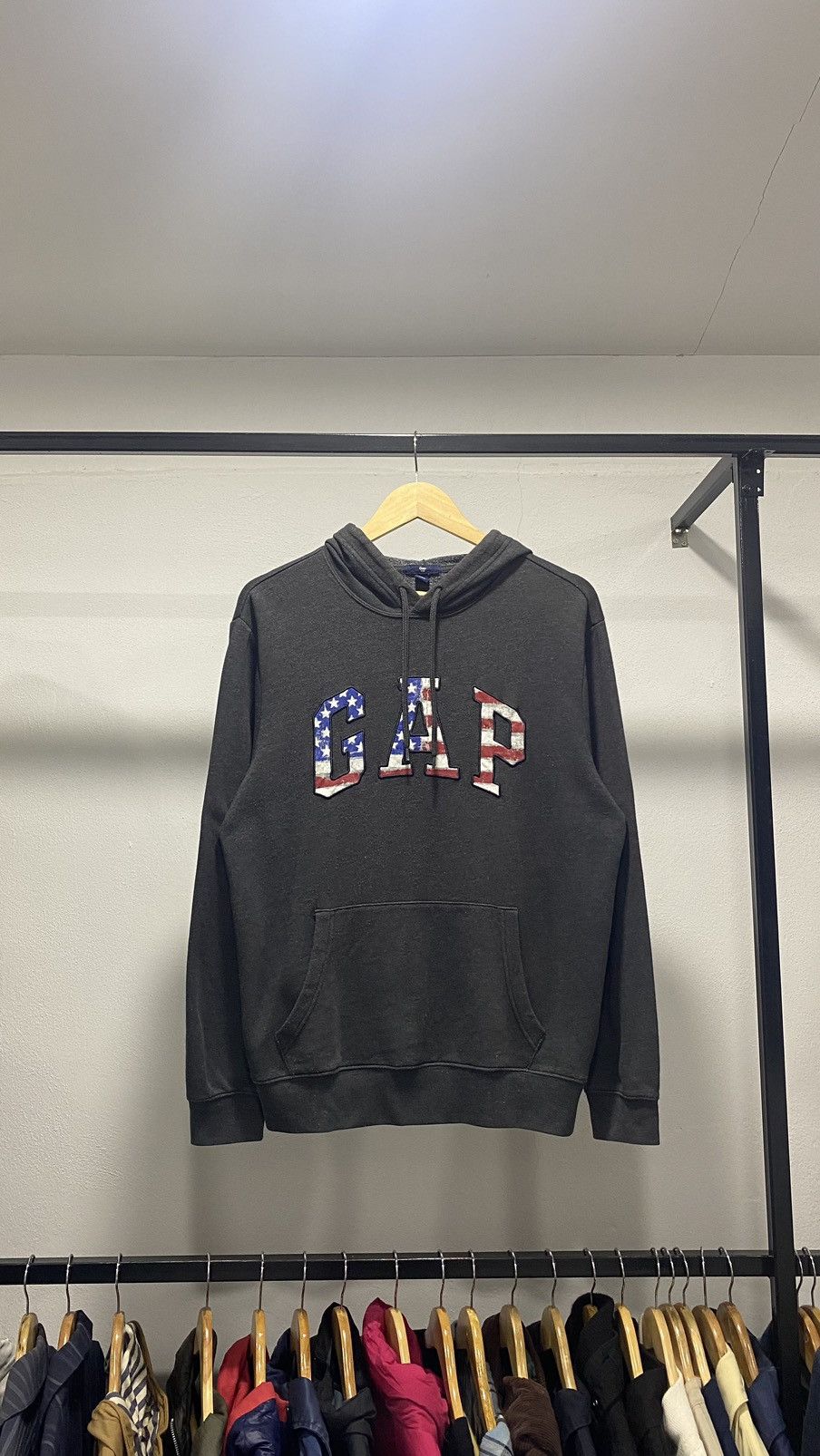 Gap × Vintage GAP USA SPELLOUT PULLOVER HOODIE Size US M / EU 48-50 / 2 - 2 Thumbnail