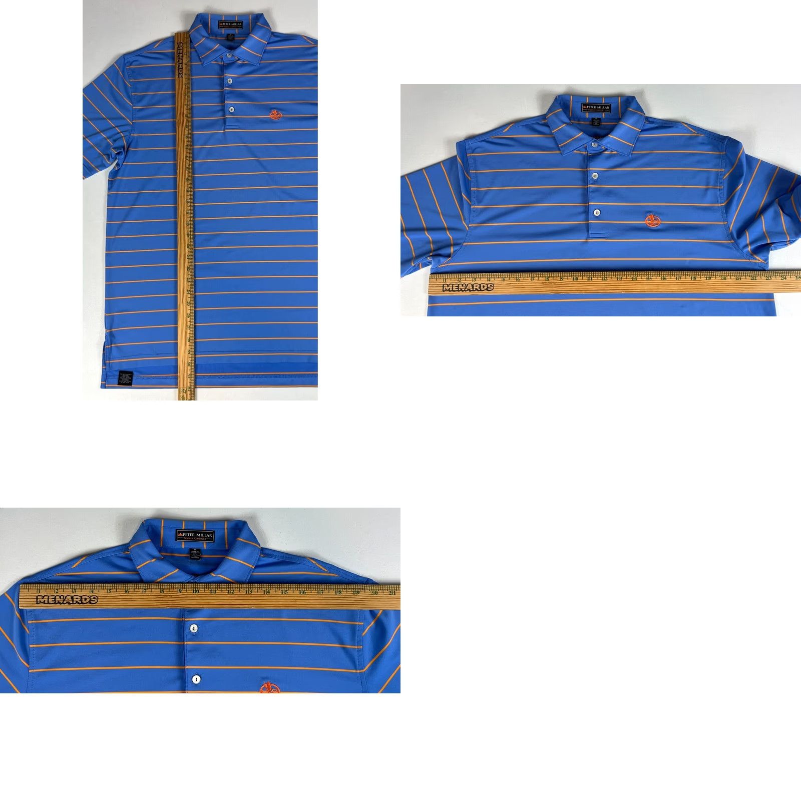 Peter Millar Peter Millar Summer Comfort Polo Shirt Striped Sz M Men’s Shirt Polo Blue Extra Small? Size US M / EU 48-50 / 2 - 8 Thumbnail