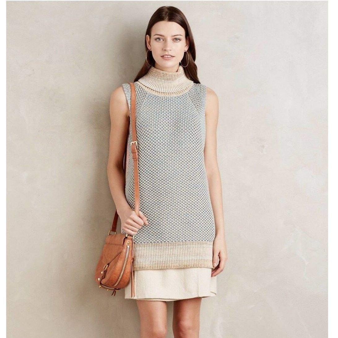 Anthropologie $228 Anthropologie Color Block Turtleneck Vest/Raoul SMALL Size S / US 4 / IT 40 - 1 Thumbnail