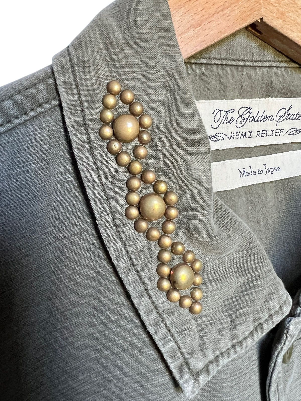 Japanese Brand × Remi Relief Remi Relief Studded Military Shirt Size US S / EU 44-46 / 1 - 10 Thumbnail