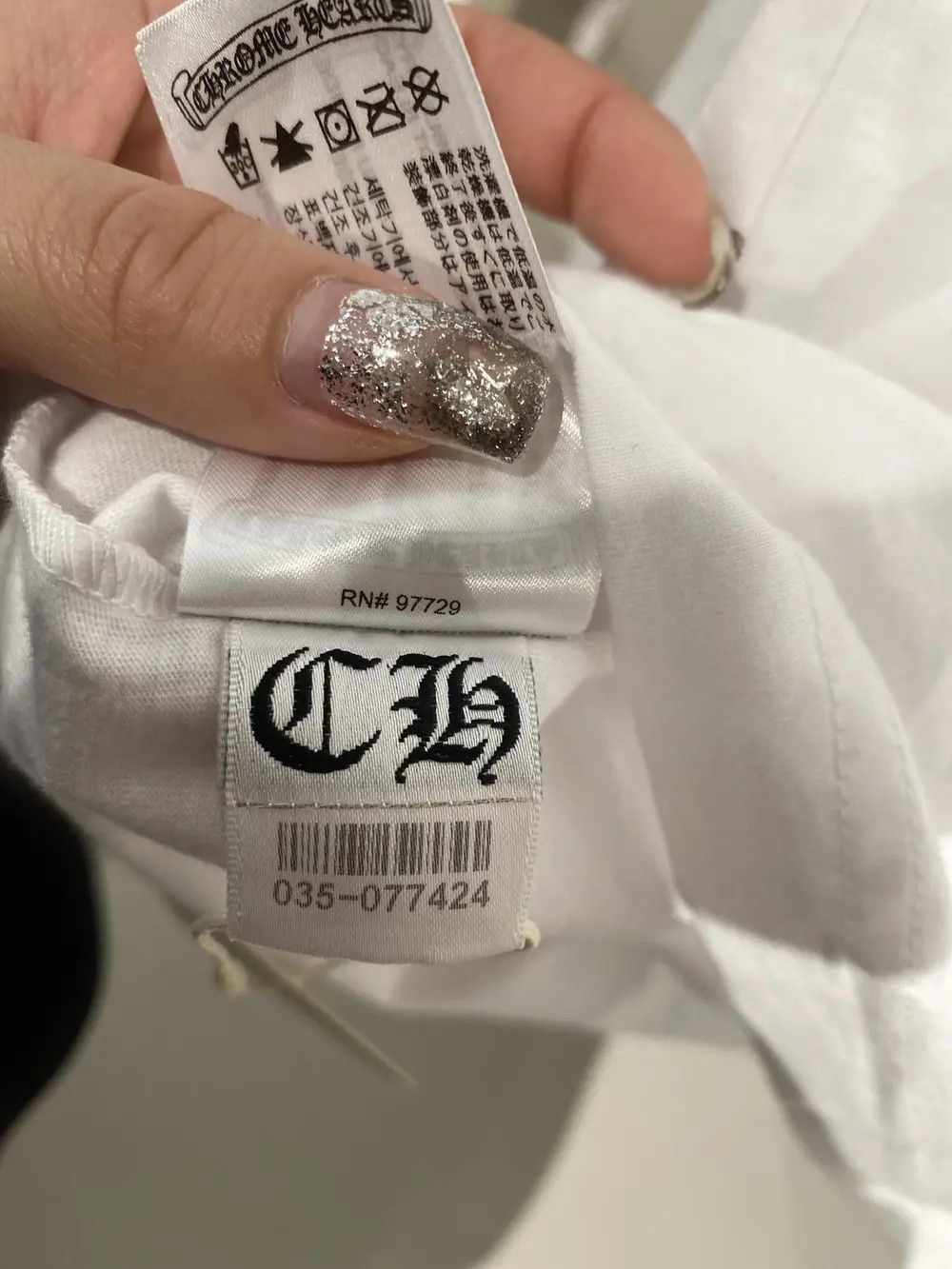 Chrome Hearts Chrome Hearts Yellow Script Neck Script Logo Long Sleeve Tee Size US L / EU 52-54 / 3 - 3 Thumbnail