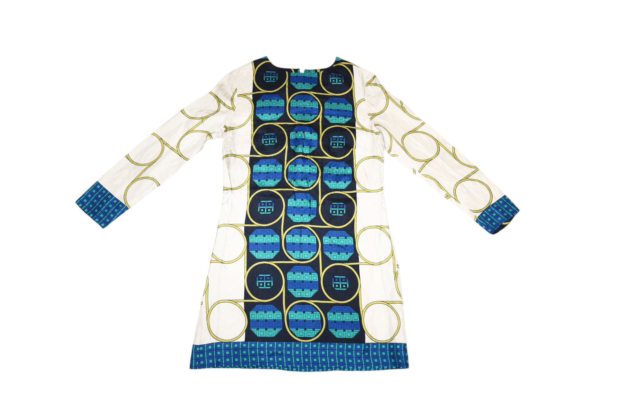 Alice San Diego Alice San Diego Silk Novelty Baroque Artwork L/S Tunic Dress Size M / US 6-8 / IT 42-44 - 6 Thumbnail