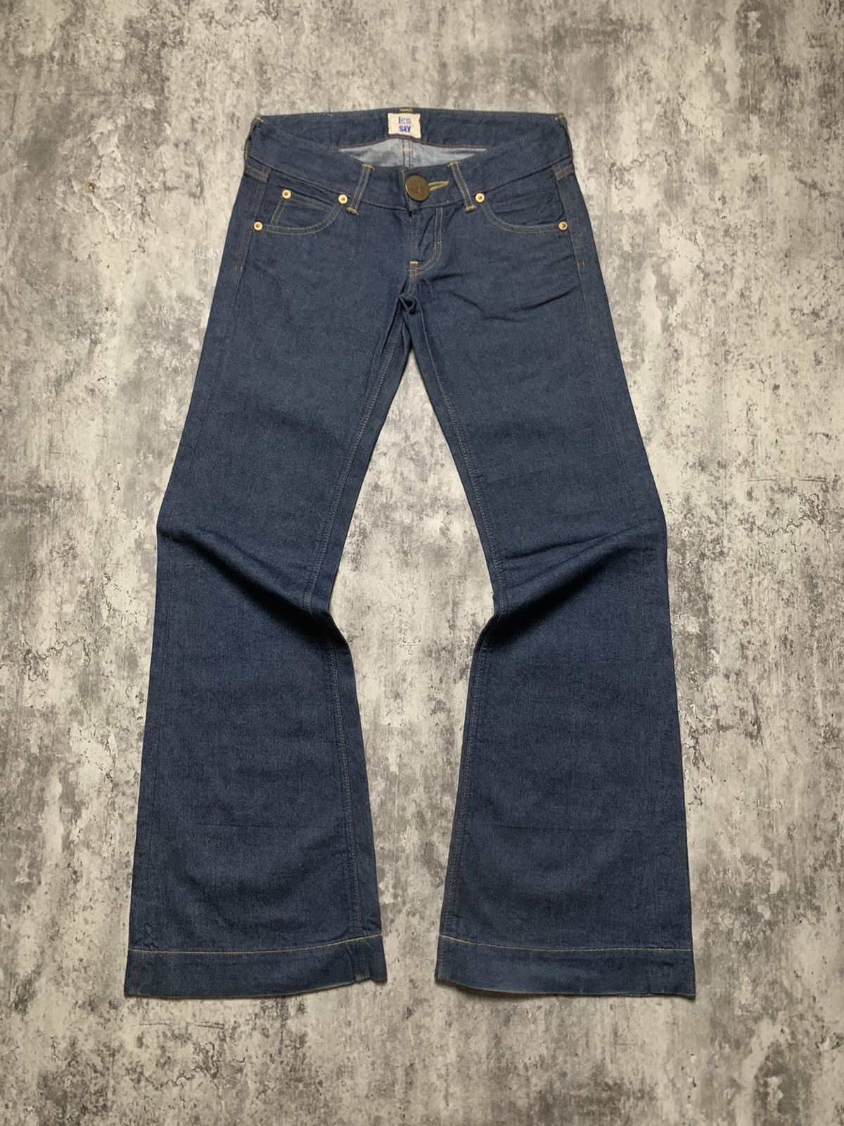 Hysteric Glamour Y2K Lee x Sly Japanese Super Flare Deep Indigo Raw Denim Size 26" / US 2 / IT 38 - 1 Thumbnail