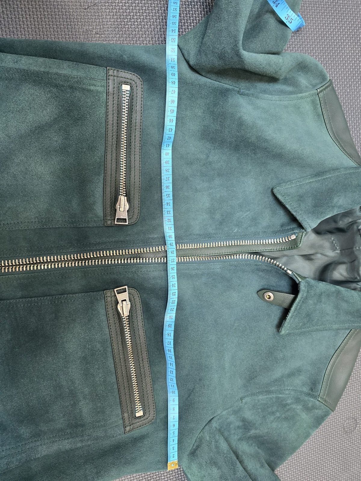 Tom Ford o1sm1stk0824 Suede Jacket in Dark Green Size US M / EU 48-50 / 2 - 6 Thumbnail