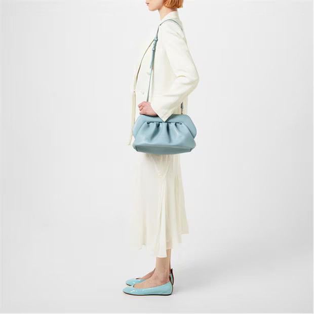 Lanvin o1g2r1mq1024 Leather Ballet Flats in Light Blue & Brown Size US 7 / IT 37 - 6 Thumbnail