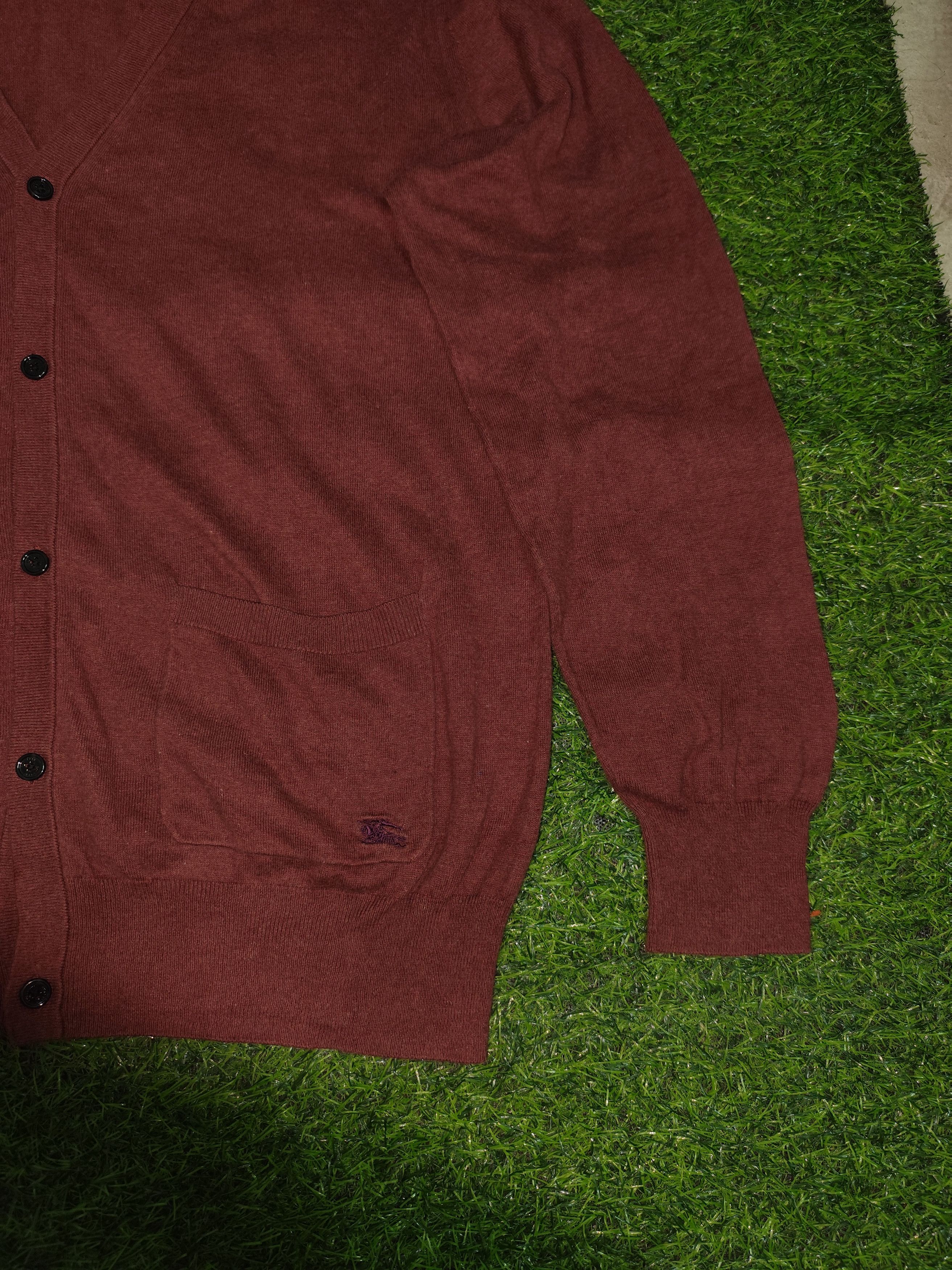 Burberry Burberry London Cardigan Maroon Size US L / EU 52-54 / 3 - 4 Thumbnail
