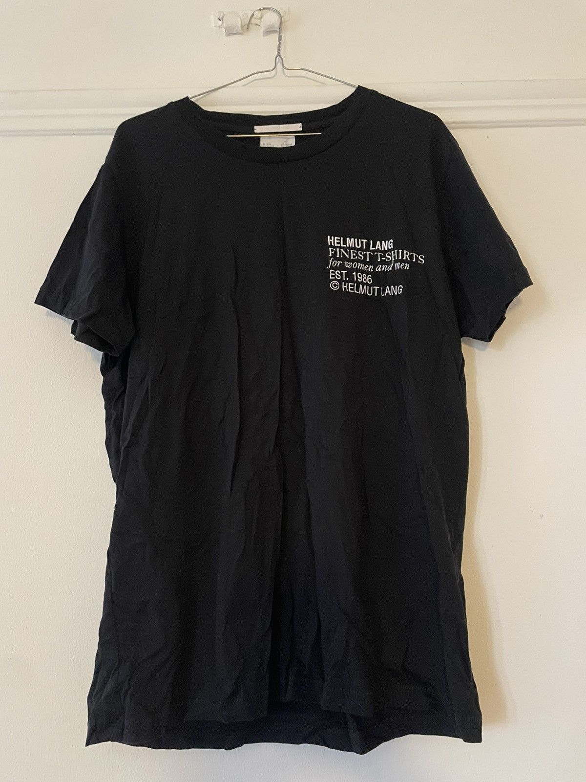 Helmut Lang Helmut Lang black unisex Standard Tee Shirt Size US XL / EU 56 / 4 - 2 Thumbnail