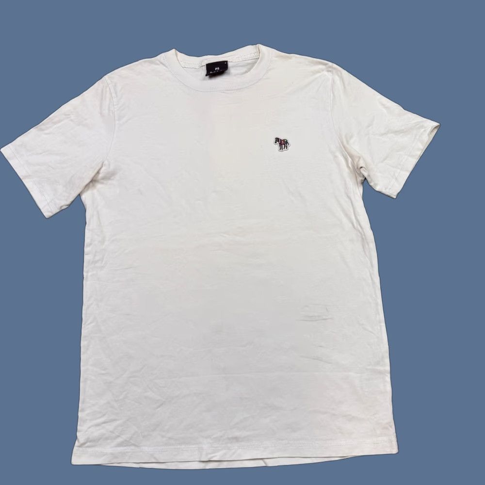 Paul Smith Paul Smith T Shirt Men White Short Sleeve Crew Neck Embroidered Slim Made In China Regular Size M Size US M / EU 48-50 / 2 - 1 Thumbnail