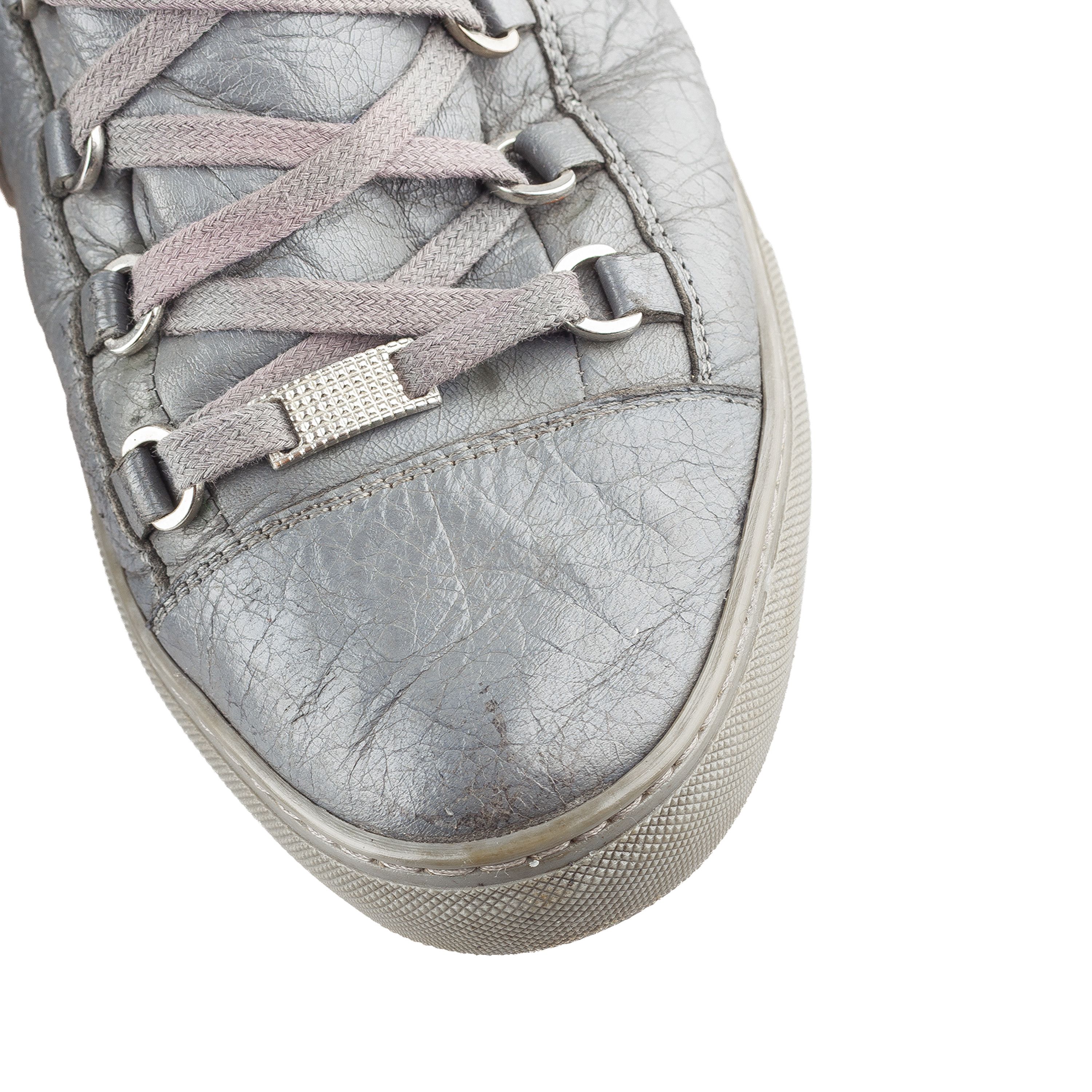 Balenciaga Balenciaga Arena Low Grey Leather Shoes Size US 10 / EU 43 - 8 Thumbnail