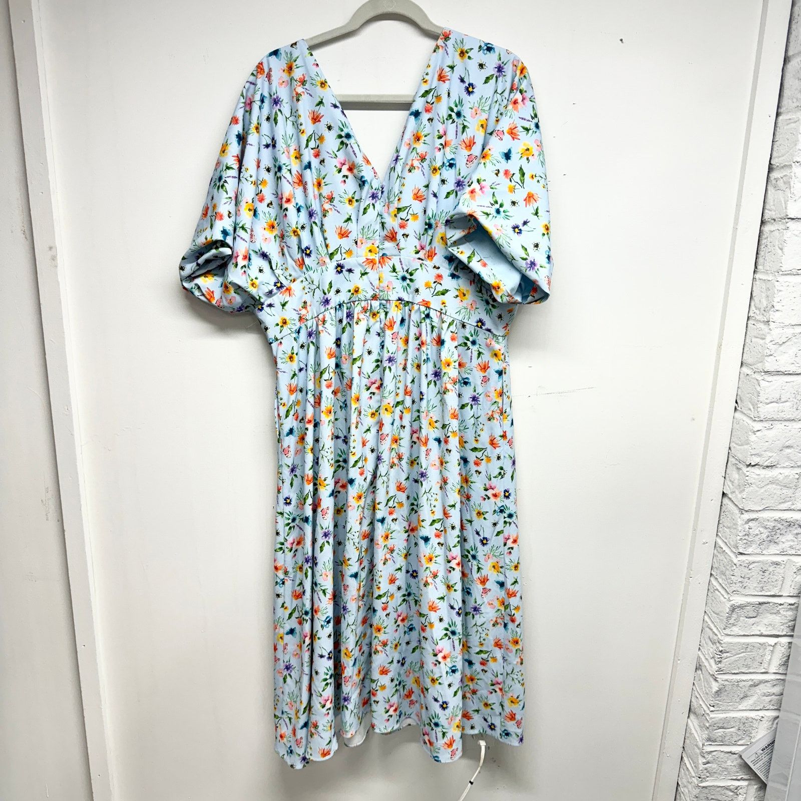 Other Alexia Admor August Midi Dress Halogen Garden V-neck Plus 1X Size XL / US 12-14 / IT 48-50 - 4 Thumbnail