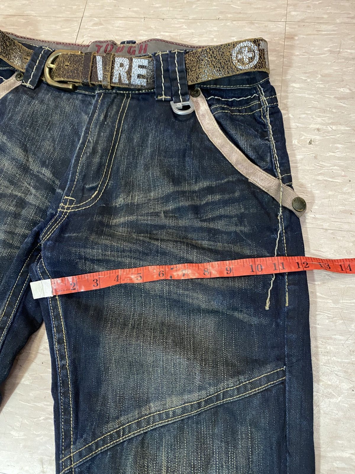 If Six Was Nine Tough jeansmith with leather belt Size US 34 / EU 50 - 14 Thumbnail